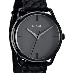 New in Box: Nixon Black Leather Watch
